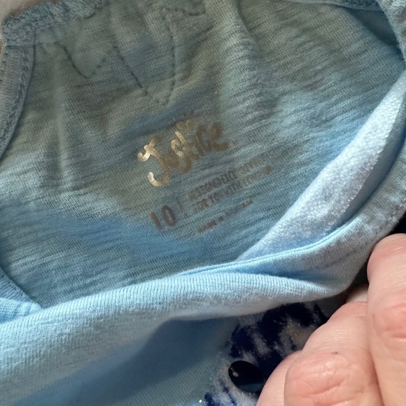 Unicorn Racerback Tanks Girl’s 10/12 Glitter Sequins Crochet Accents Justice - Picture 6 of 11